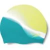 Speedo Junior Multi Colour Silicone Swim Cap - Spritz/White/Aquarium -Aqua Fit Wear 00236714576 1