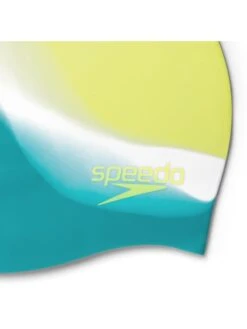 Speedo Junior Multi Colour Silicone Swim Cap - Spritz/White/Aquarium -Aqua Fit Wear 00236714576 2