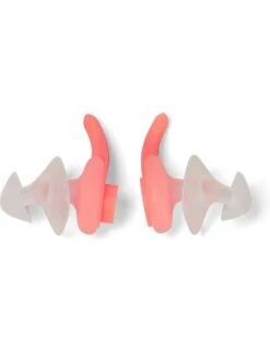 Speedo Biofuse Earplugs - Clear/Fluro Tangerine -Aqua Fit Wear 00237414492 2