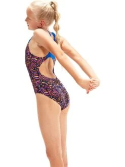 Speedo Splashback One Piece - Blue Flame/Boost Orange -Aqua Fit Wear 00262614740 2