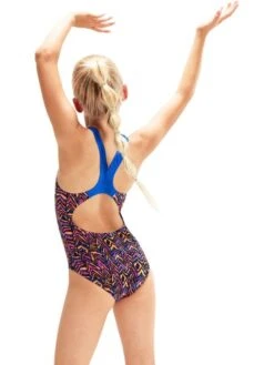 Speedo Splashback One Piece - Blue Flame/Boost Orange -Aqua Fit Wear 00262614740 3