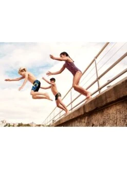 Speedo Splashback One Piece - Blue Flame/Boost Orange -Aqua Fit Wear 00262614740 8