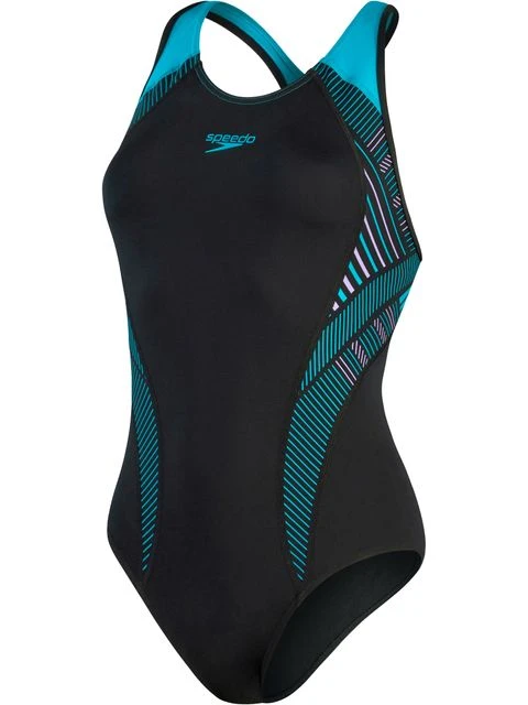 Speedo Laneback One Piece - Aquarium/Miami Lilac 3 Speedo Laneback One Piece - Aquarium/Miami Lilac