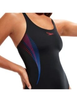 Speedo Muscleback One Piece - Fed Red/Chroma Blue -Aqua Fit Wear 00305814836 5