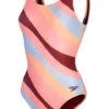Speedo U-Back One Piece - Soft Coral/Nectarine -Aqua Fit Wear 00308914497