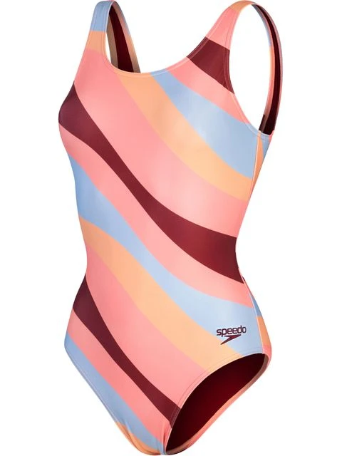 Speedo U-Back One Piece - Soft Coral/Nectarine 3 Speedo U-Back One Piece - Soft Coral/Nectarine
