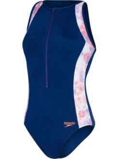 Speedo Panel Hydrasuit One Piece - Soft Coral/Miami Lilac