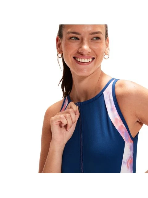 Speedo Panel Hydrasuit One Piece - Soft Coral/Miami Lilac 8 Speedo Panel Hydrasuit One Piece - Soft Coral/Miami Lilac - Image 6