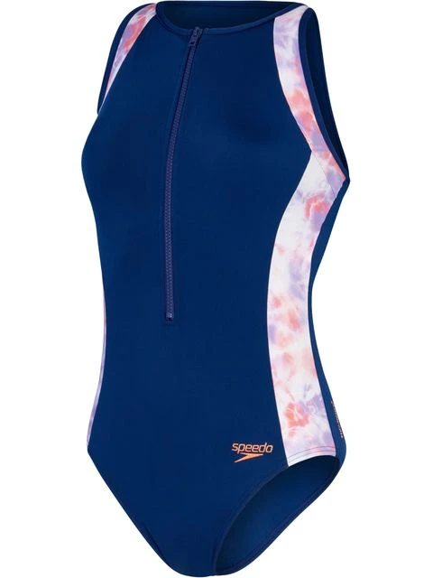 Speedo Panel Hydrasuit One Piece - Soft Coral/Miami Lilac 3 Speedo Panel Hydrasuit One Piece - Soft Coral/Miami Lilac