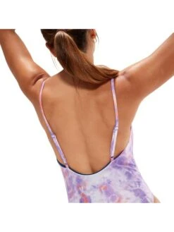 Speedo Adjustable Thinstrap One Piece - Miami Lilac/Soft Coral -Aqua Fit Wear 00309414496 10
