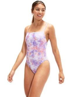 Speedo Adjustable Thinstrap One Piece - Miami Lilac/Soft Coral -Aqua Fit Wear 00309414496 5