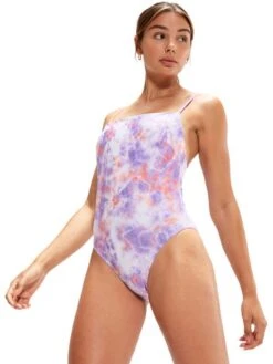 Speedo Adjustable Thinstrap One Piece - Miami Lilac/Soft Coral -Aqua Fit Wear 00309414496 6