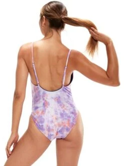 Speedo Adjustable Thinstrap One Piece - Miami Lilac/Soft Coral -Aqua Fit Wear 00309414496 9
