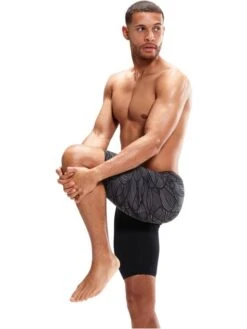 Speedo V-Cut Jammers - Black/Charcoal -Aqua Fit Wear 00310415189 4