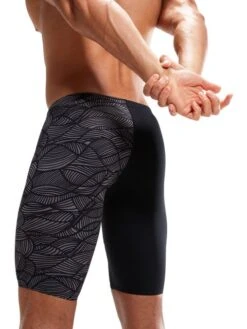 Speedo V-Cut Jammers - Black/Charcoal -Aqua Fit Wear 00310415189 5