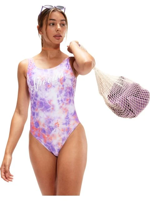 Speedo Deep U-Back One Piece - Miami Lilac/Soft Coral 7 Speedo Deep U-Back One Piece - Miami Lilac/Soft Coral - Image 5