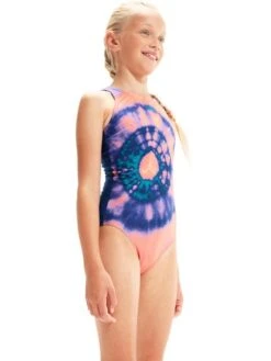 Speedo Pulseback One Piece - Soft Coral/Miami Lilac -Aqua Fit Wear 00313515207 2