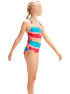 Speedo Medalist One Piece - Soft Coral/Aquarium -Aqua Fit Wear 00313914499 2