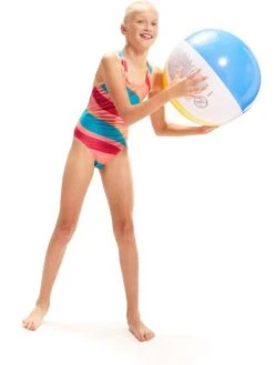 Speedo Medalist One Piece - Soft Coral/Aquarium -Aqua Fit Wear 00313914499 4