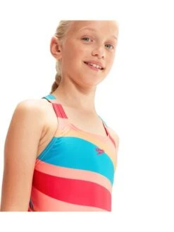 Speedo Medalist One Piece - Soft Coral/Aquarium -Aqua Fit Wear 00313914499 5