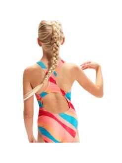 Speedo Medalist One Piece - Soft Coral/Aquarium -Aqua Fit Wear 00313914499 6