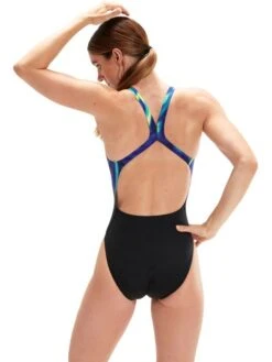 Speedo Powerback One Piece - Chroma Blue/Aquarium/Bright Zest -Aqua Fit Wear 00314815196 2