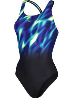 Speedo Powerback One Piece - Chroma Blue/Aquarium/Bright Zest