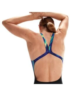 Speedo Powerback One Piece - Chroma Blue/Aquarium/Bright Zest -Aqua Fit Wear 00314815196 5