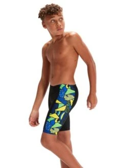 Speedo Panel Jammers - Flame/Yellow/Green -Aqua Fit Wear 00316214735 9