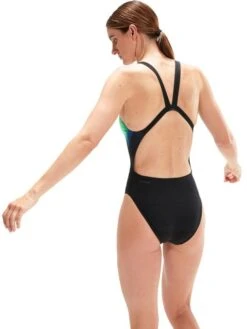 Speedo Leaderback One Piece - Chroma Blue/Fake Green/Aquasplash -Aqua Fit Wear 00317615198 7