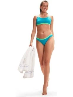 Speedo Tie Back Crop Top - Aquarium/Fake Green -Aqua Fit Wear 00318015501 8