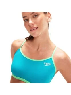 Speedo Tie Back Crop Top - Aquarium/Fake Green -Aqua Fit Wear 00318015501 9