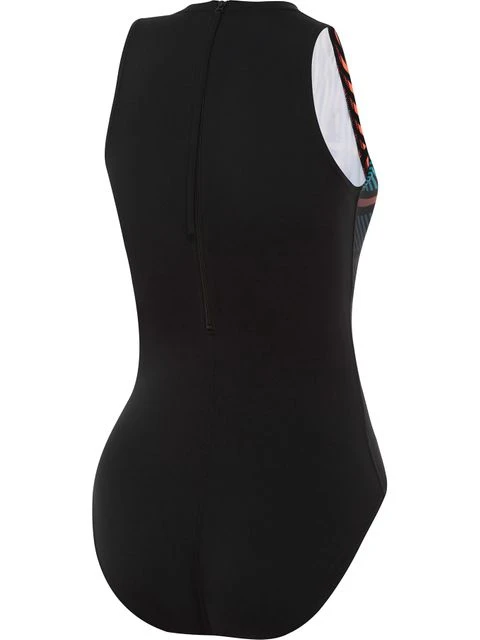 Speedo Hydrasuit One Piece - Black/Siren Red 4 Speedo Hydrasuit One Piece - Black/Siren Red - Image 2