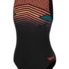 Speedo Hydrasuit One Piece - Black/Siren Red -Aqua Fit Wear 00339815802