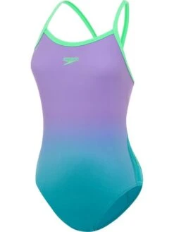 Speedo Turnback One Piece - Ombre Miami Lilac/Aquarium
