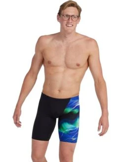 Speedo V-Cut Jammers - Beautiful Blue/Siren Red -Aqua Fit Wear 00347015852 2