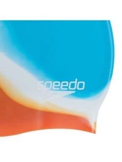 Speedo Multi Colour Swim Cap - Hypersonic Blue/Volcanic Orange -Aqua Fit Wear 06169f937 2