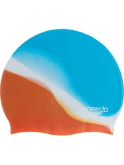 Speedo Multi Colour Swim Cap - Hypersonic Blue/Volcanic Orange