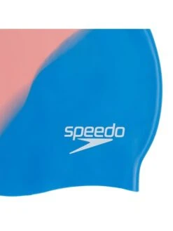 Speedo Multi Colour Swim Cap - Bondi Blue/Neon Fire -Aqua Fit Wear 06169f938 2