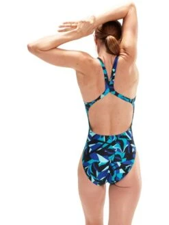 Speedo Powerback One Piece - Chrome Blue/Aquarium -Aqua Fit Wear 0618715048 3