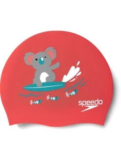 Speedo Junior Digital Printed Swim Cap - Pesca/Aquarium/Shark