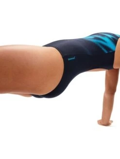 Speedo Muscleback One Piece - Hyperboom Navy/Bolt -Aqua Fit Wear 0869415121 8