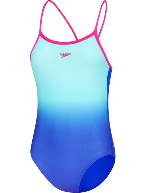 Speedo Thinstrap One Piece - Digi Ombre Blue Flame 3 Speedo Thinstrap One Piece - Digi Ombre Blue Flame