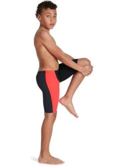 Speedo Fastskin Junior Endurance+ High Waisted Jammers - Phoenix Red/Oxid Grey -Aqua Fit Wear 09733h023 1