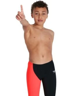 Speedo Fastskin Junior Endurance+ High Waisted Jammers - Phoenix Red/Oxid Grey -Aqua Fit Wear 09733h023 3
