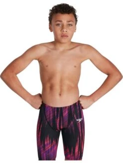 Speedo Fastskin Junior Endurance+ High Waisted Jammers - Phoenix Red/Violet -Aqua Fit Wear 09733h024 4