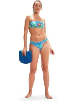 Speedo Cross Back Crop Top - Retro Floral 17 Speedo Cross Back Crop Top - Retro Floral -Aqua Fit Wear 1172715170 6