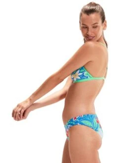 Speedo Cross Back Crop Top - Retro Floral 21 Speedo Cross Back Crop Top - Retro Floral -Aqua Fit Wear 1172715170 8