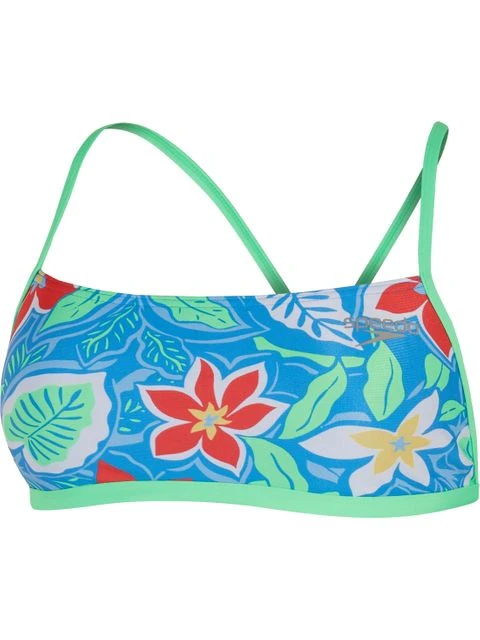 Speedo Cross Back Crop Top - Retro Floral 4 Speedo Cross Back Crop Top - Retro Floral - Image 2