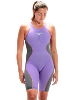 Speedo Fastskin LZR Pure Intent Openback Kneeskin - Purple Reign -Aqua Fit Wear 11974h545 2